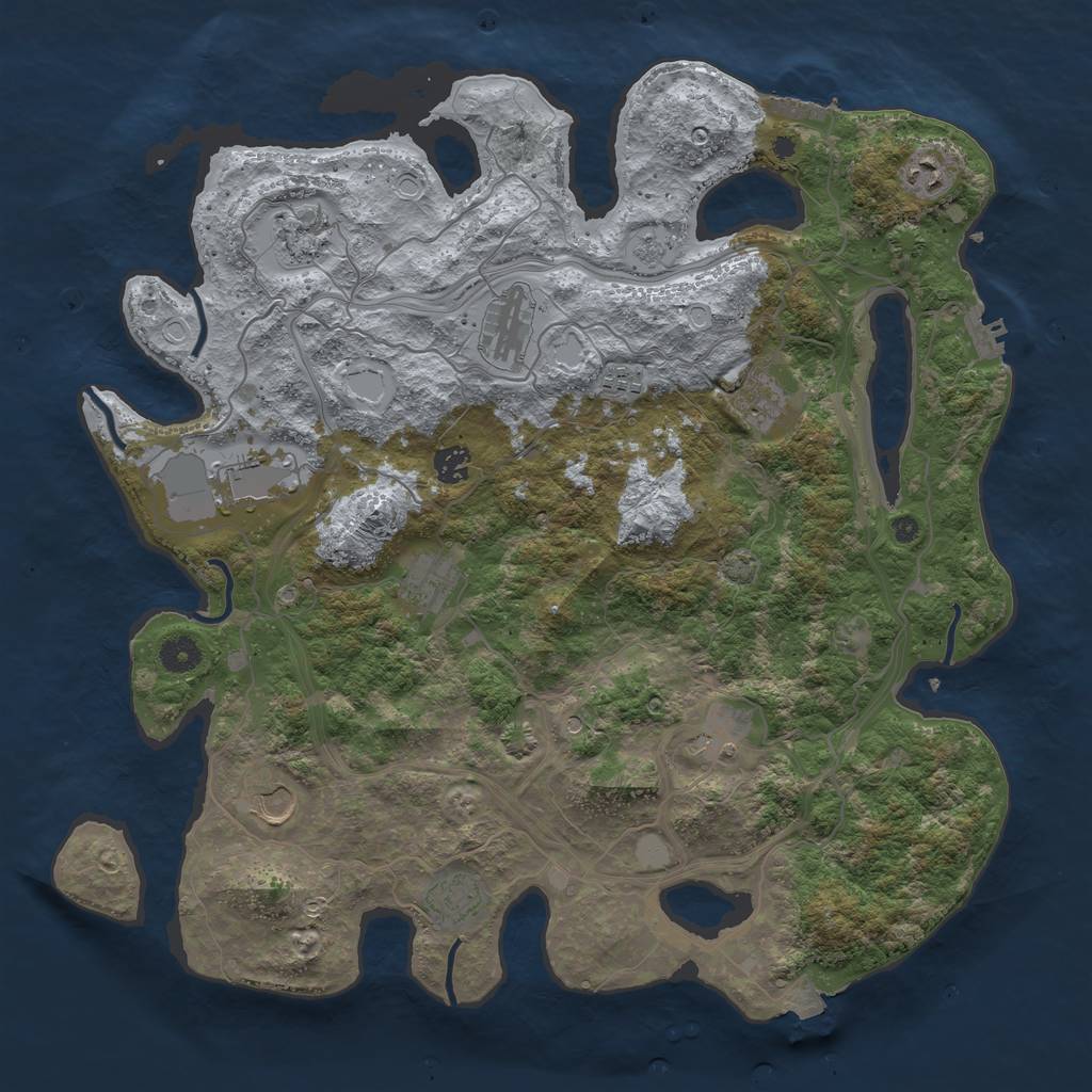 Rust Map: Procedural Map, Size: 4250, Seed: 417, 19 Monuments