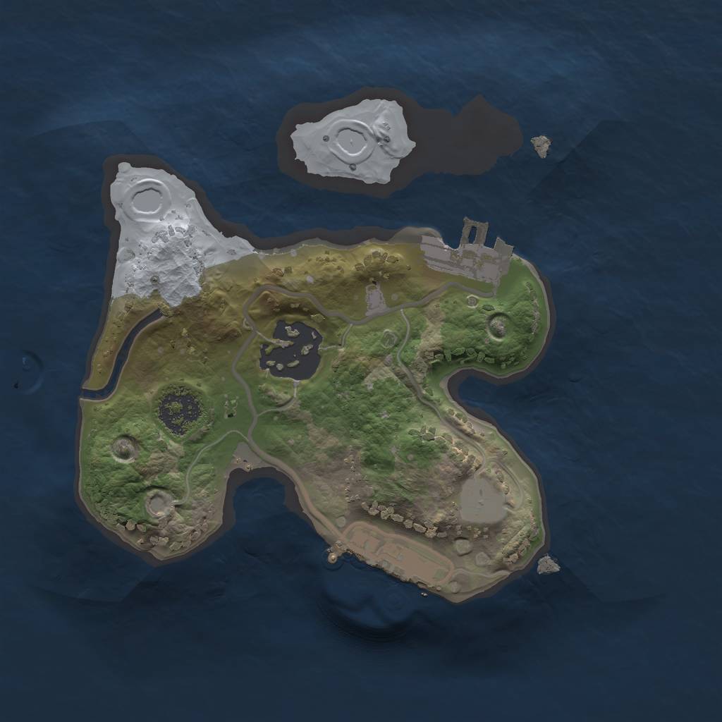 Rust Map: Procedural Map, Size: 1750, Seed: 982061007, 6 Monuments