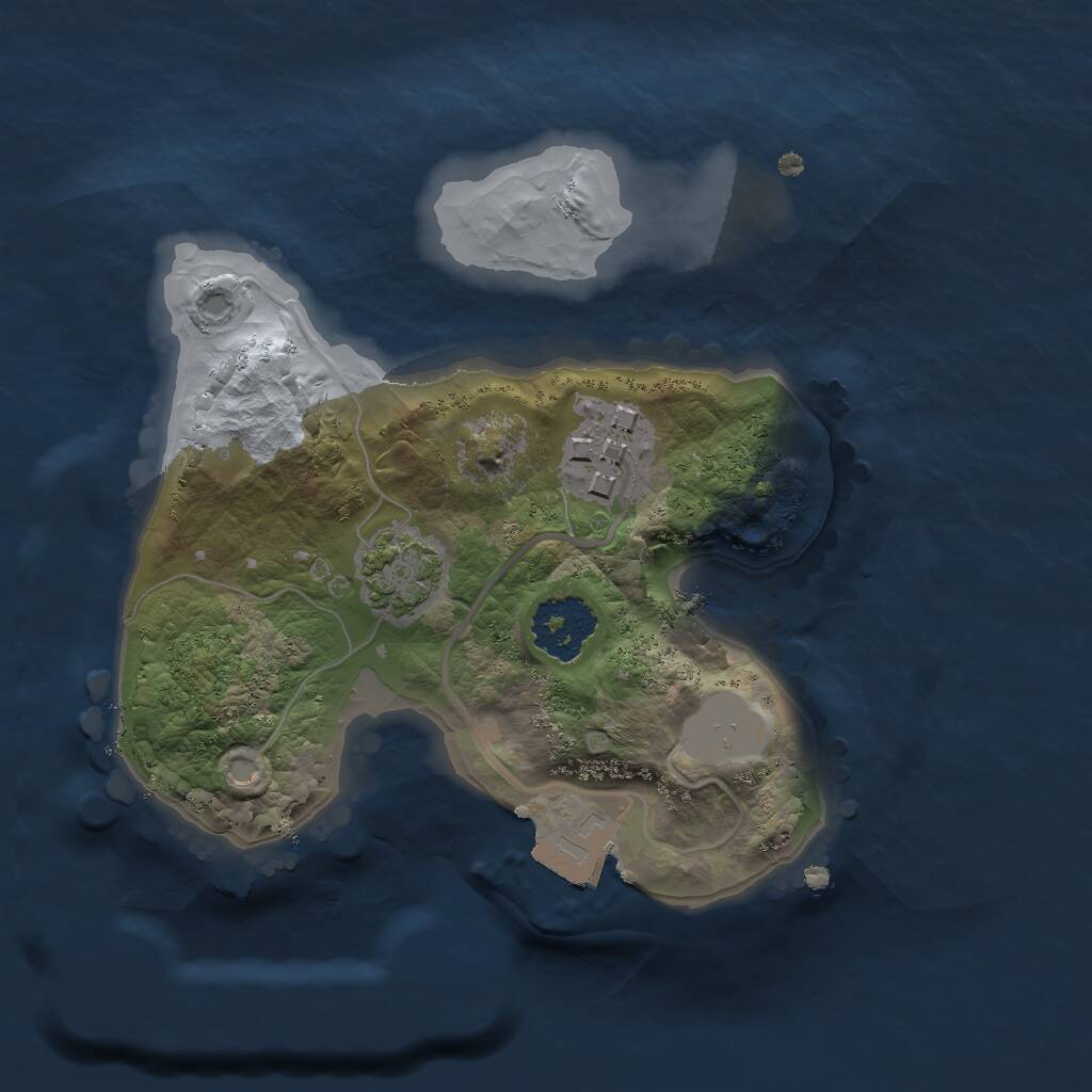 Rust Map: Procedural Map, Size: 1750, Seed: 982061007, 3 Monuments