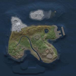 Thumbnail Rust Map: Procedural Map, Size: 1750, Seed: 982061007, 3 Monuments