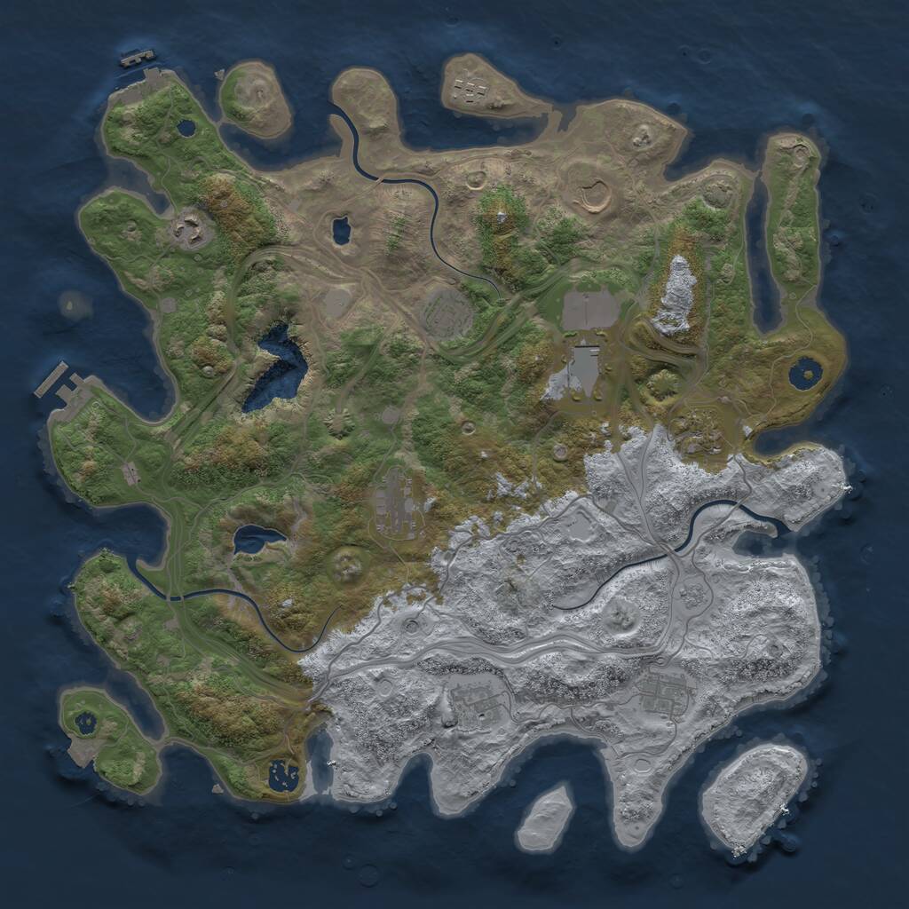 Rust Map: Procedural Map, Size: 4250, Seed: 1742736295, 16 Monuments