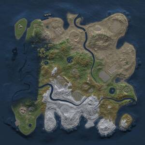 Thumbnail Rust Map: Procedural Map, Size: 3500, Seed: 1509213519, 14 Monuments
