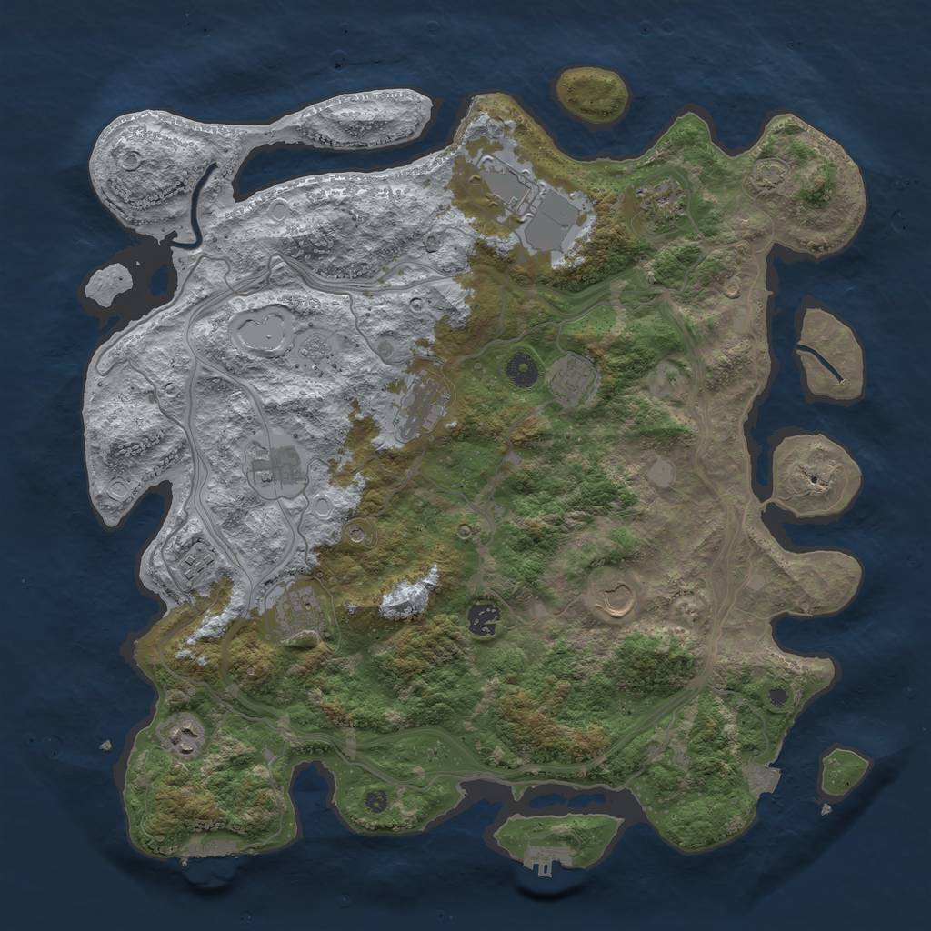 Rust Map: Procedural Map, Size: 4250, Seed: 1234546, 18 Monuments