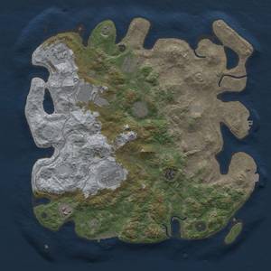 Thumbnail Rust Map: Procedural Map, Size: 4000, Seed: 564573, 17 Monuments