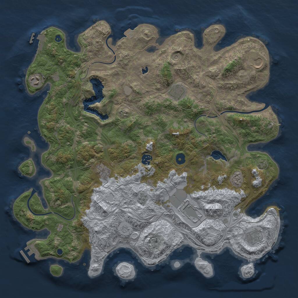 Rust Map: Procedural Map, Size: 4250, Seed: 15062023, 14 Monuments