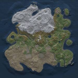 Thumbnail Rust Map: Procedural Map, Size: 3700, Seed: 50172752, 14 Monuments