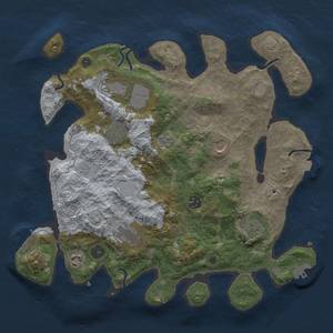 Thumbnail Rust Map: Procedural Map, Size: 3700, Seed: 50172746, 16 Monuments