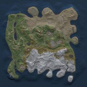 Thumbnail Rust Map: Procedural Map, Size: 3700, Seed: 1715658184, 18 Monuments