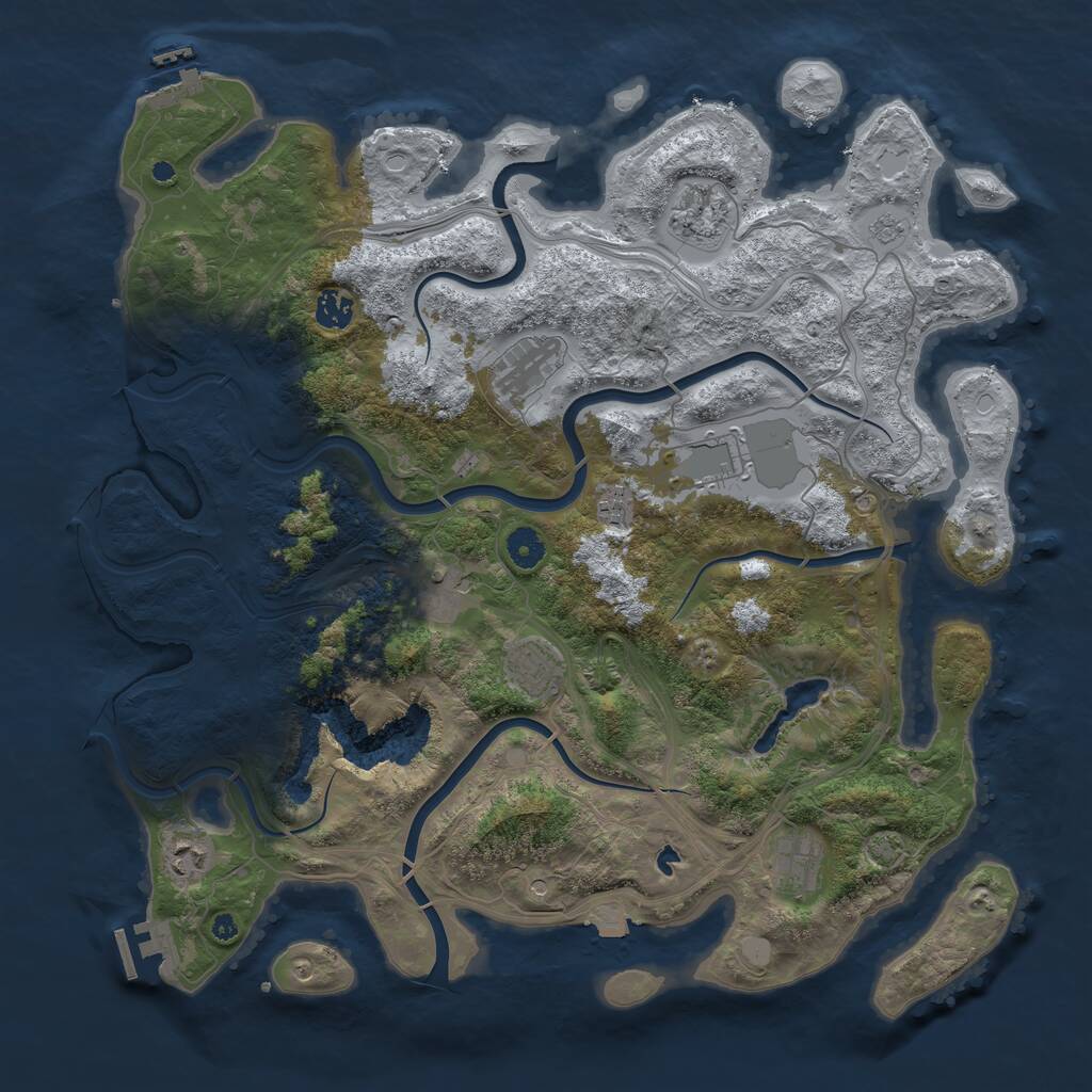 Rust Map: Procedural Map, Size: 4250, Seed: 439559377, 15 Monuments