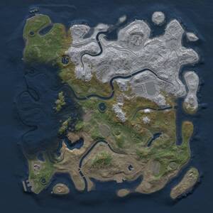 Thumbnail Rust Map: Procedural Map, Size: 4250, Seed: 439559377, 15 Monuments