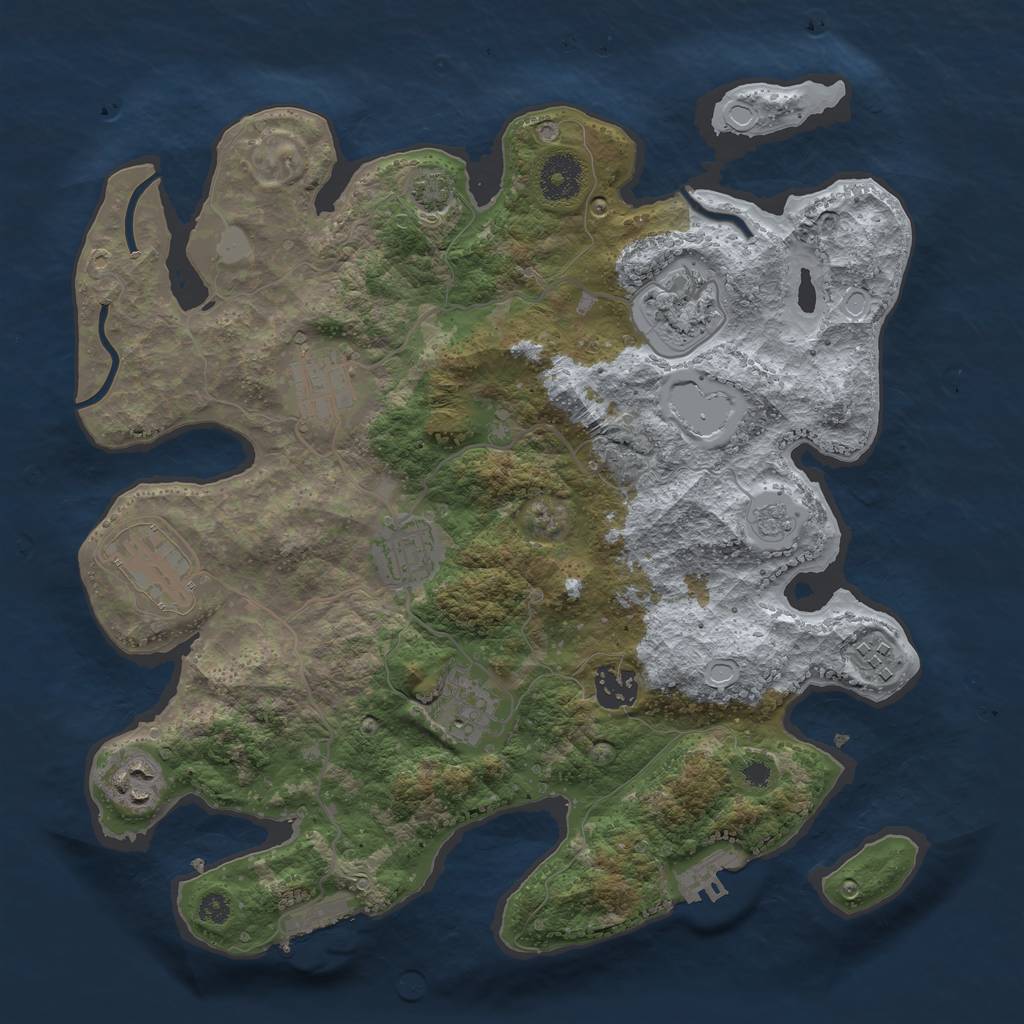 Rust Map: Procedural Map, Size: 3400, Seed: 116716806, 15 Monuments