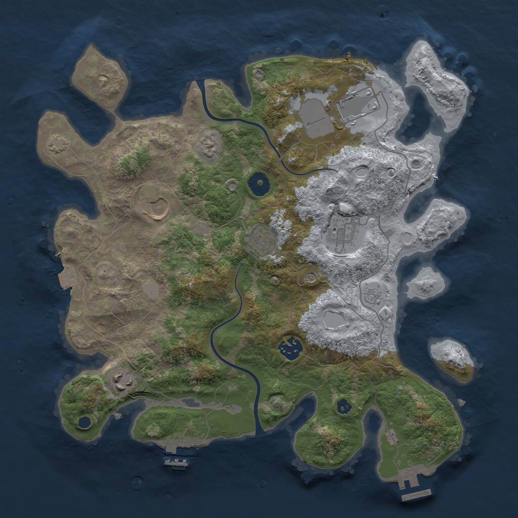 Rust Map: Procedural Map, Size: 3500, Seed: 1621021368, 12 Monuments