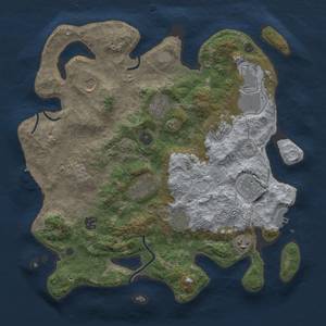 Thumbnail Rust Map: Procedural Map, Size: 3750, Seed: 19107277, 18 Monuments