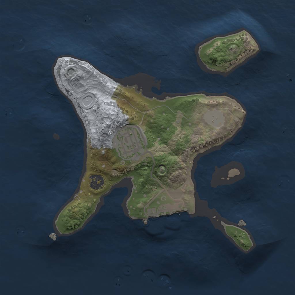 Rust Map: Procedural Map, Size: 2000, Seed: 85184, 5 Monuments