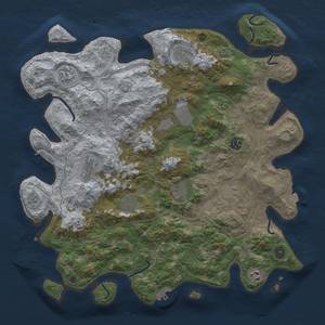 Thumbnail Rust Map: Procedural Map, Size: 4250, Seed: 148845353, 18 Monuments