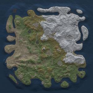 Thumbnail Rust Map: Procedural Map, Size: 4500, Seed: 1665592282, 18 Monuments