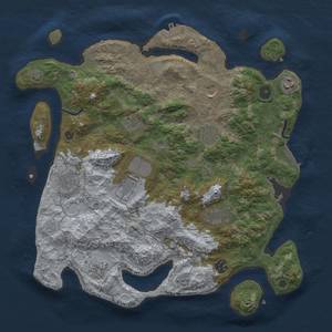 Thumbnail Rust Map: Procedural Map, Size: 3900, Seed: 45731218, 18 Monuments