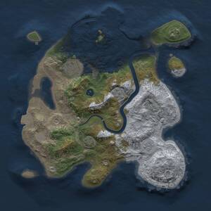 Thumbnail Rust Map: Procedural Map, Size: 2700, Seed: 115449, 7 Monuments