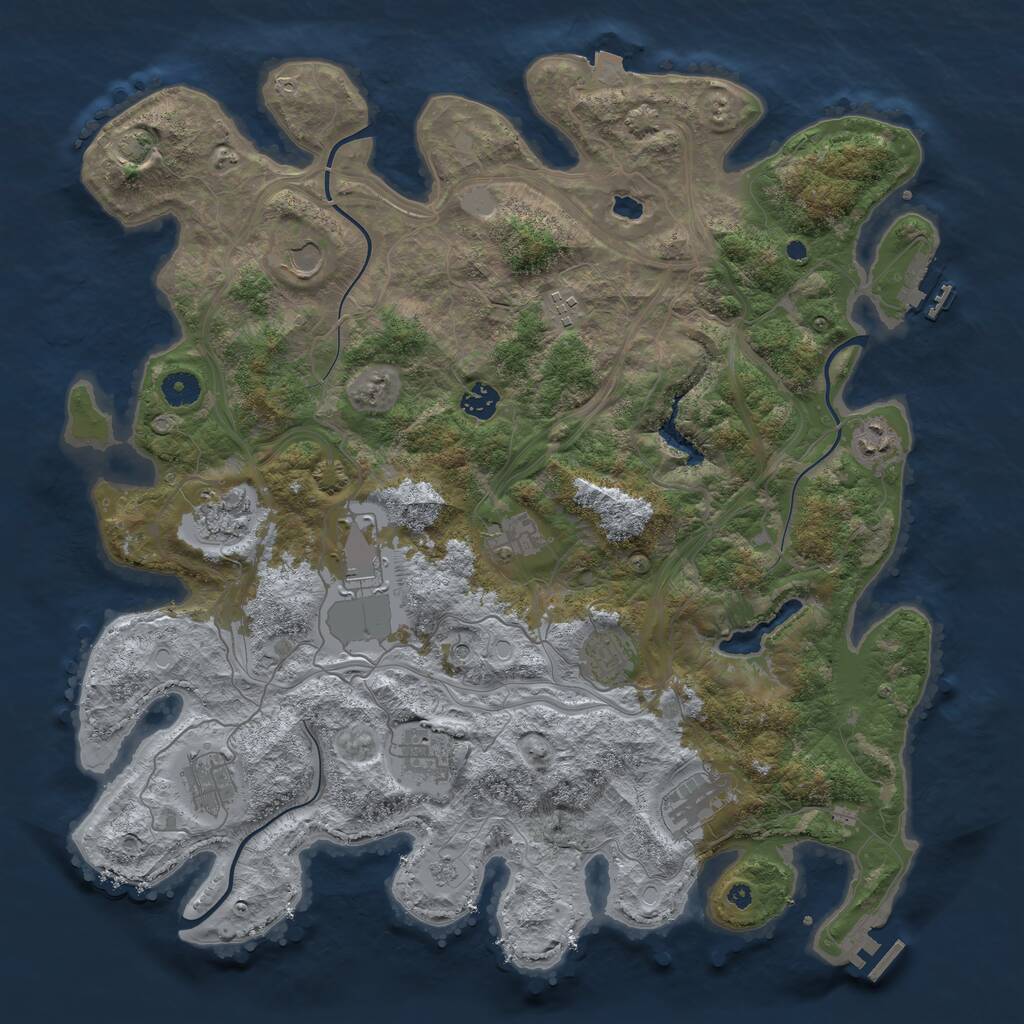 Rust Map: Procedural Map, Size: 4250, Seed: 438011948, 17 Monuments