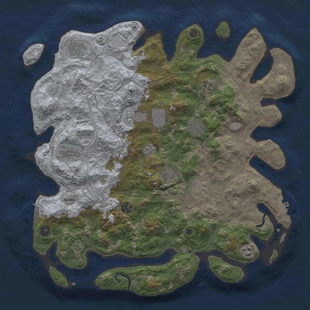Rust Map: Procedural Map, Size: 4250, Seed: 6267504, 18 Monuments