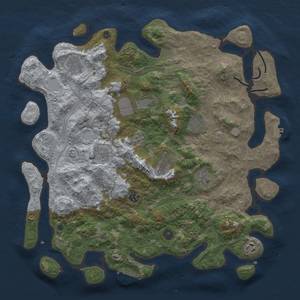 Thumbnail Rust Map: Procedural Map, Size: 4250, Seed: 174, 17 Monuments