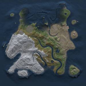 Thumbnail Rust Map: Procedural Map, Size: 3000, Seed: 923346967, 10 Monuments