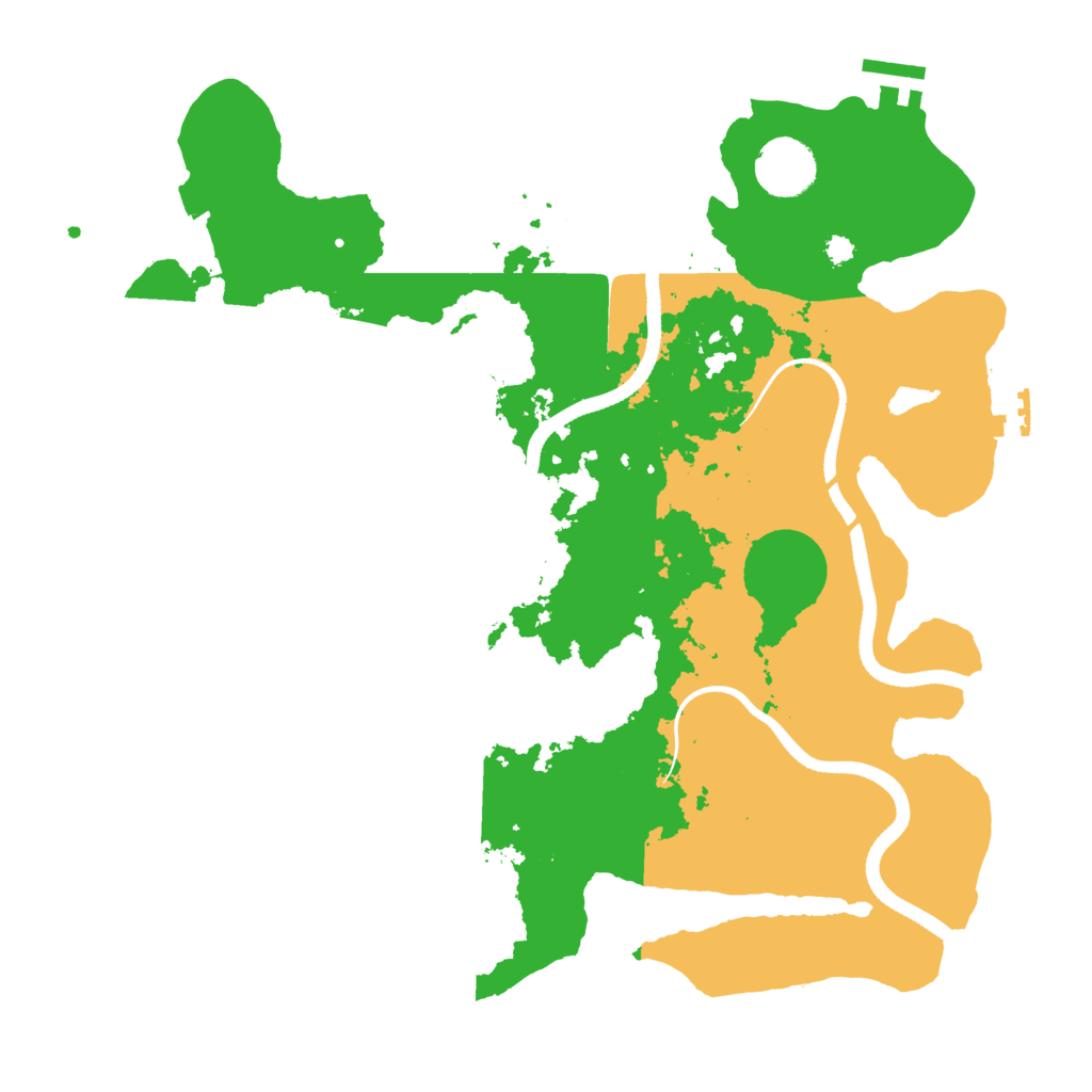 Biome Rust Map: Procedural Map, Size: 3500, Seed: 499393