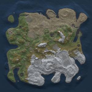 Thumbnail Rust Map: Procedural Map, Size: 3750, Seed: 71081509, 18 Monuments