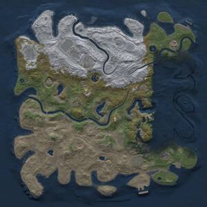 Thumbnail Rust Map: Procedural Map, Size: 4500, Seed: 476504691, 16 Monuments