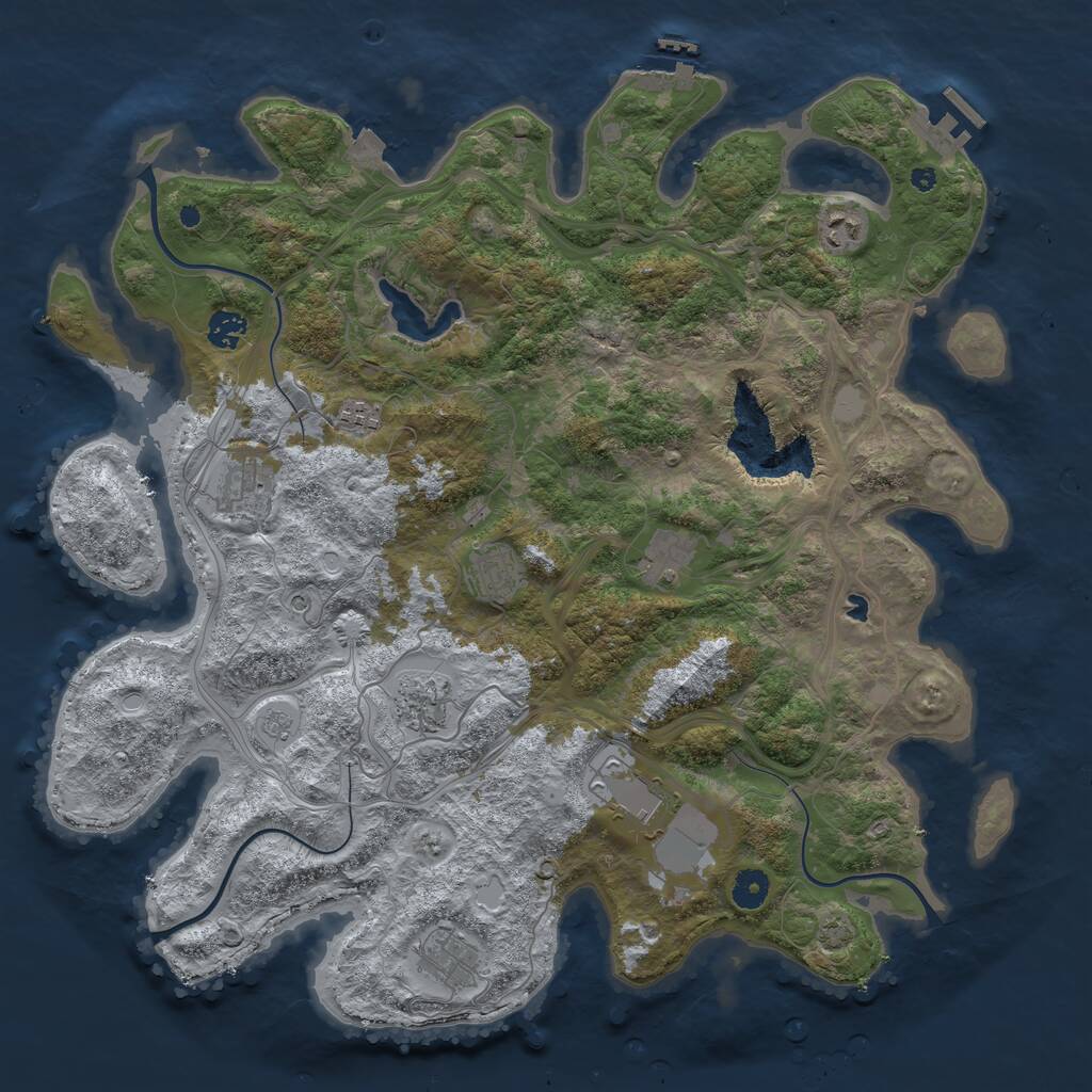 Rust Map: Procedural Map, Size: 4250, Seed: 792247605, 15 Monuments
