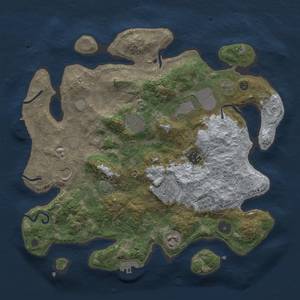 Thumbnail Rust Map: Procedural Map, Size: 3500, Seed: 20230615, 15 Monuments