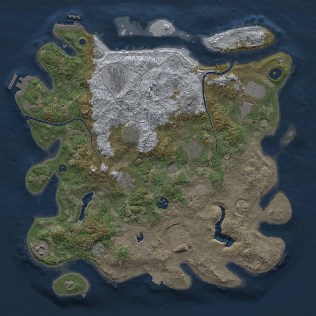Rust Map: Procedural Map, Size: 4000, Seed: 902500305, 15 Monuments