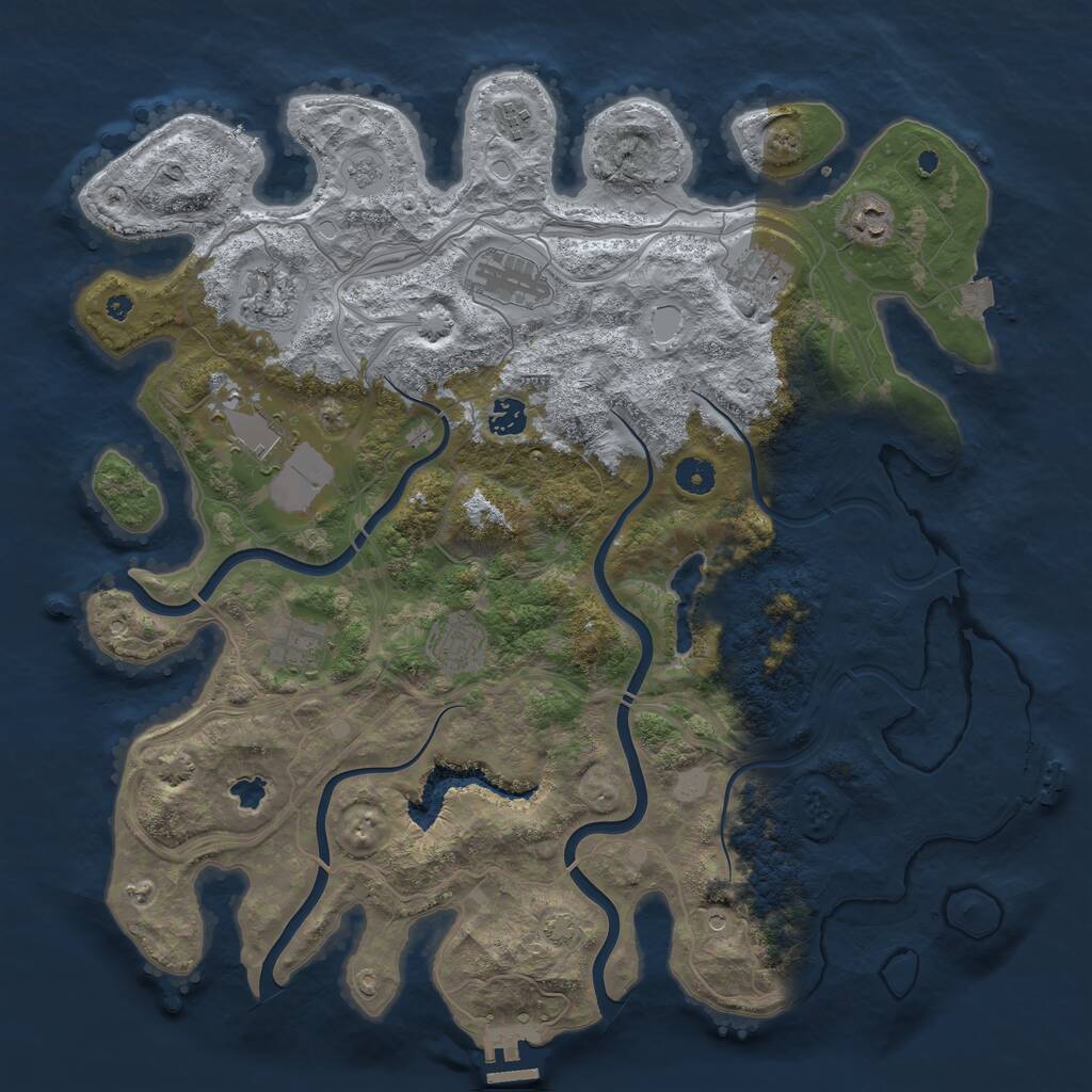 Rust Map: Procedural Map, Size: 4250, Seed: 108920, 15 Monuments