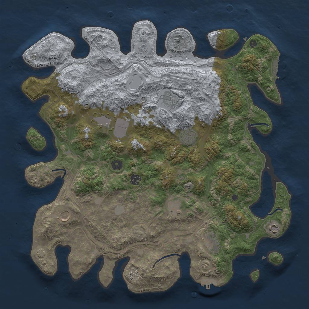 Rust Map: Procedural Map, Size: 4250, Seed: 108920, 17 Monuments