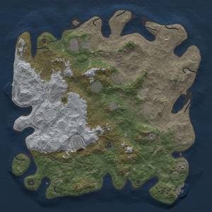 Thumbnail Rust Map: Procedural Map, Size: 4500, Seed: 6574, 18 Monuments