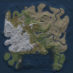 Thumbnail Rust Map: Procedural Map, Size: 4500, Seed: 6574, 16 Monuments