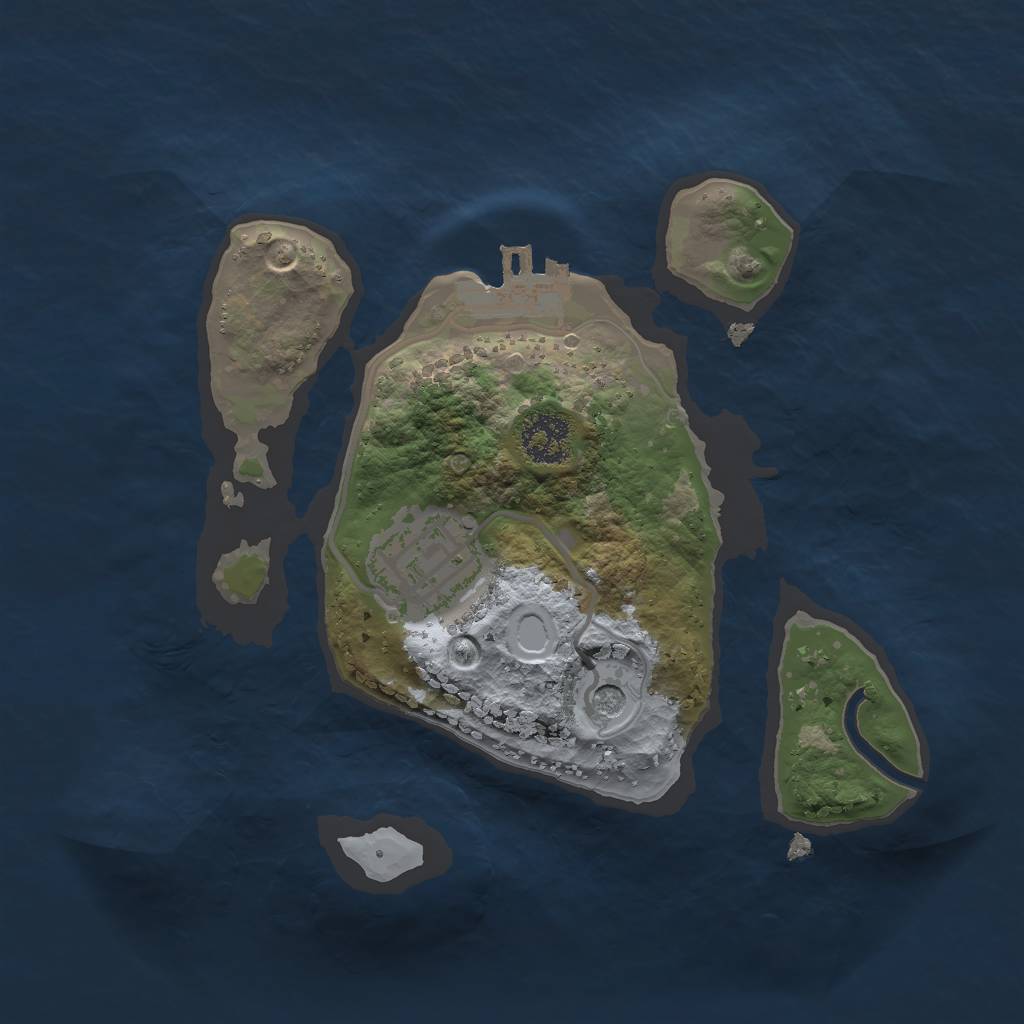 Rust Map: Procedural Map, Size: 2000, Seed: 47583624, 6 Monuments