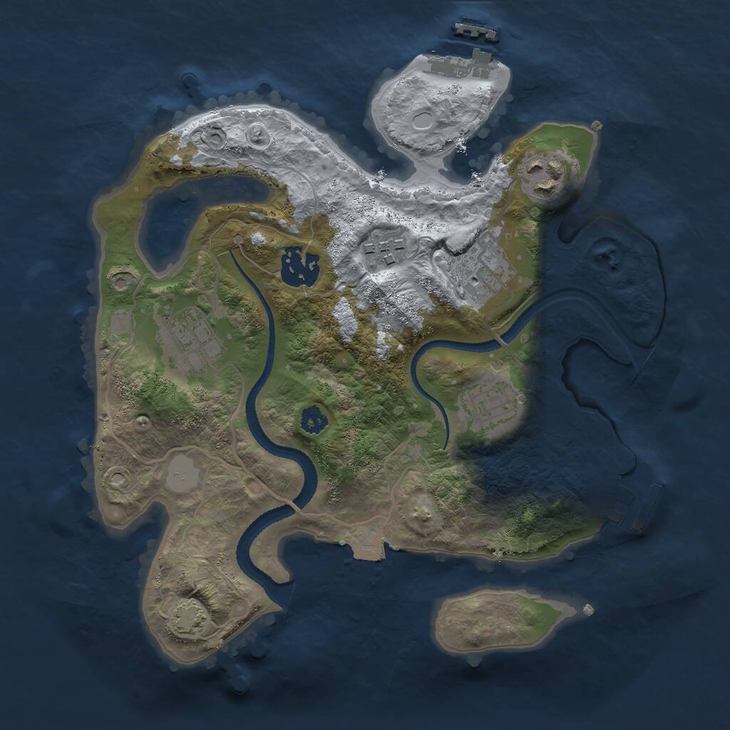 Rust Map: Procedural Map, Size: 2700, Seed: 20354769, 10 Monuments