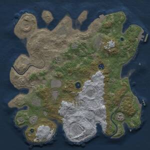 Thumbnail Rust Map: Procedural Map, Size: 3750, Seed: 75902336, 17 Monuments