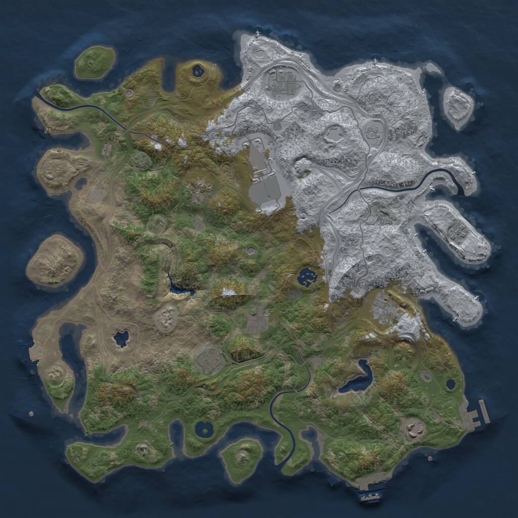 Rust Map: Procedural Map, Size: 4250, Seed: 4264482, 15 Monuments