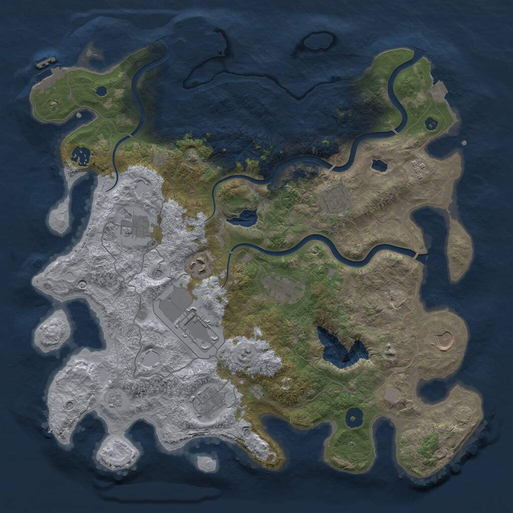 Rust Map: Procedural Map, Size: 4000, Seed: 341612202, 15 Monuments