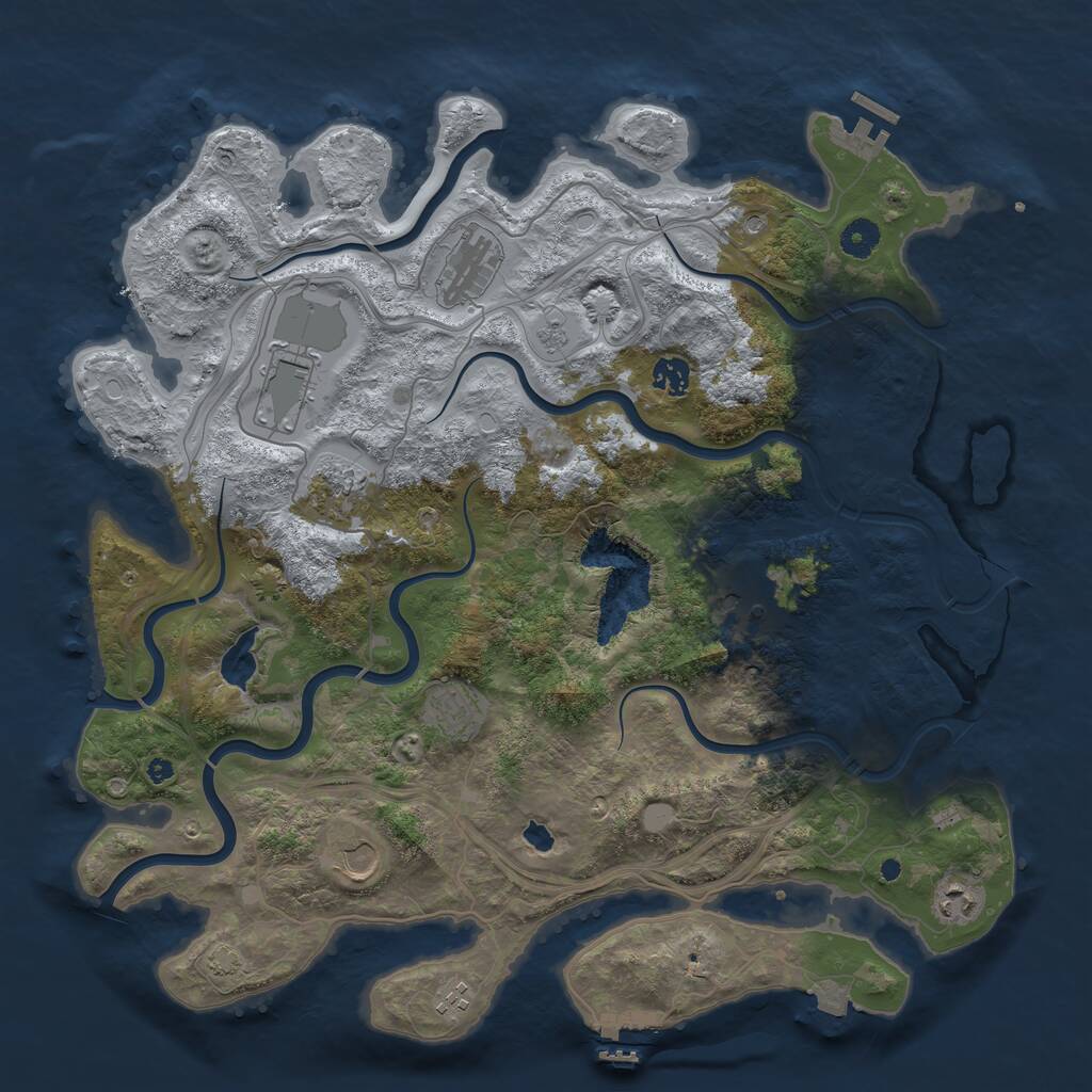 Rust Map: Procedural Map, Size: 4250, Seed: 1727206999, 15 Monuments