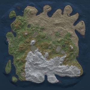 Thumbnail Rust Map: Procedural Map, Size: 4300, Seed: 1067, 19 Monuments