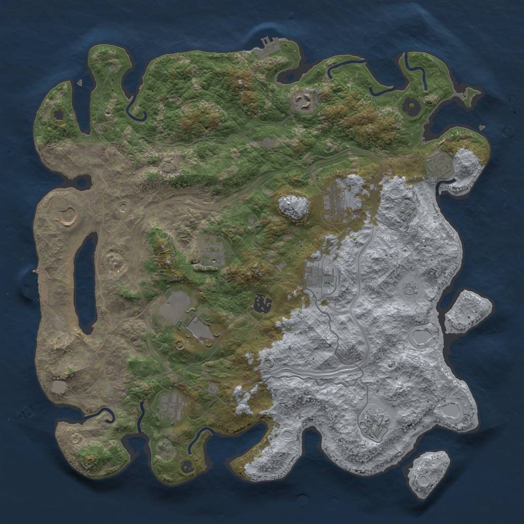 Rust Map: Procedural Map, Size: 4250, Seed: 50428354, 19 Monuments