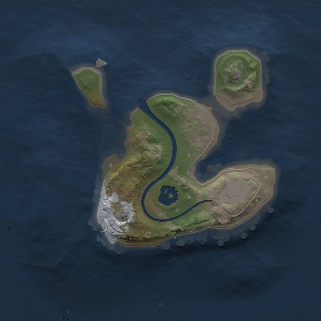 Rust Map: Procedural Map, Size: 1600, Seed: 10101, 1 Monuments