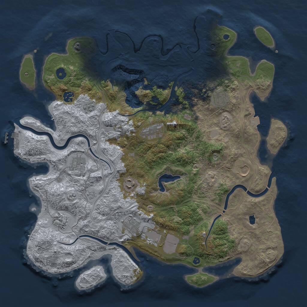Rust Map: Procedural Map, Size: 4250, Seed: 2015170282, 16 Monuments