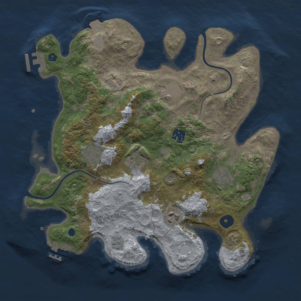 Rust Map: Procedural Map, Size: 3400, Seed: 8211772, 13 Monuments