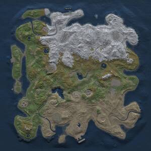 Thumbnail Rust Map: Procedural Map, Size: 4250, Seed: 81400763, 16 Monuments