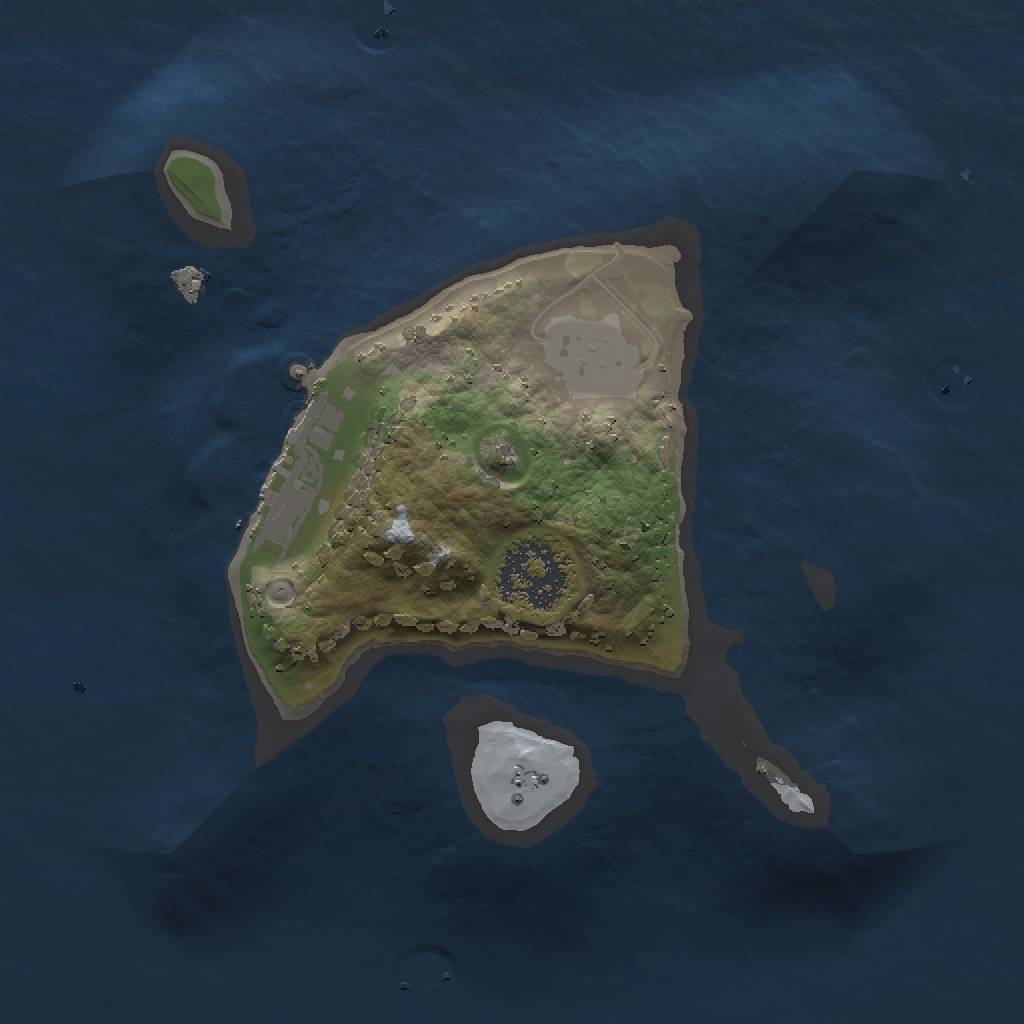 Rust Map: Procedural Map, Size: 1500, Seed: 654168135, 4 Monuments