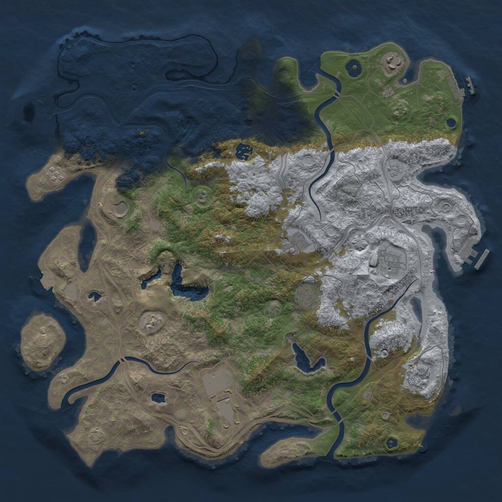 Rust Map: Procedural Map, Size: 4500, Seed: 752386911, 15 Monuments
